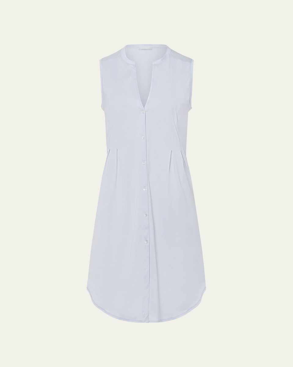 Cotton Deluxe Sleeveless Shirtwaist Nightgown